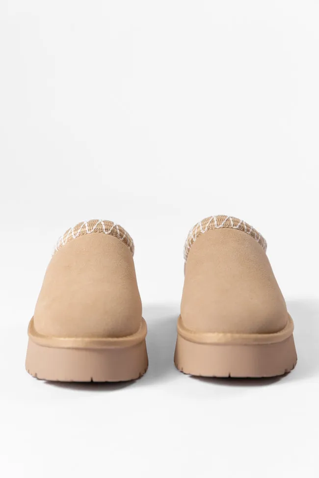 Sydney Light Beige Platform Slipper