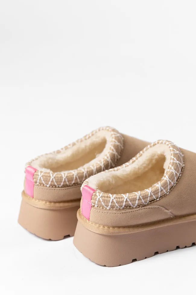 Sydney Light Beige Platform Slipper