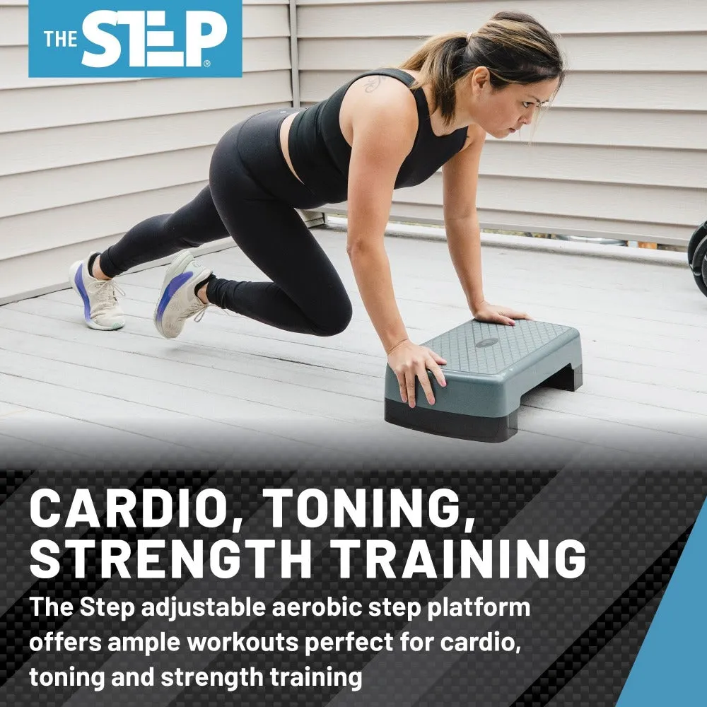 The Step - Adjustable Mini Aerobic Step Platform for Cardio & Strength Training