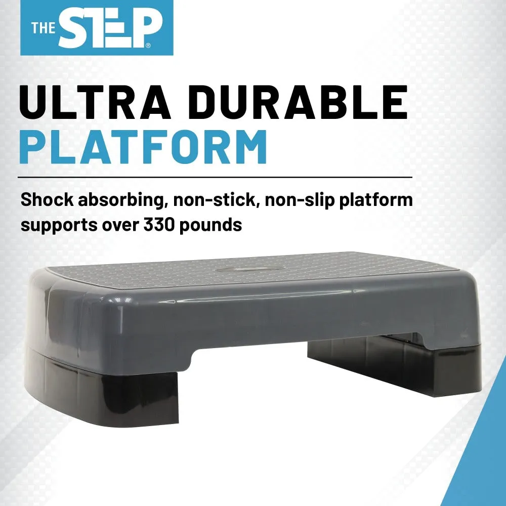 The Step - Adjustable Mini Aerobic Step Platform for Cardio & Strength Training