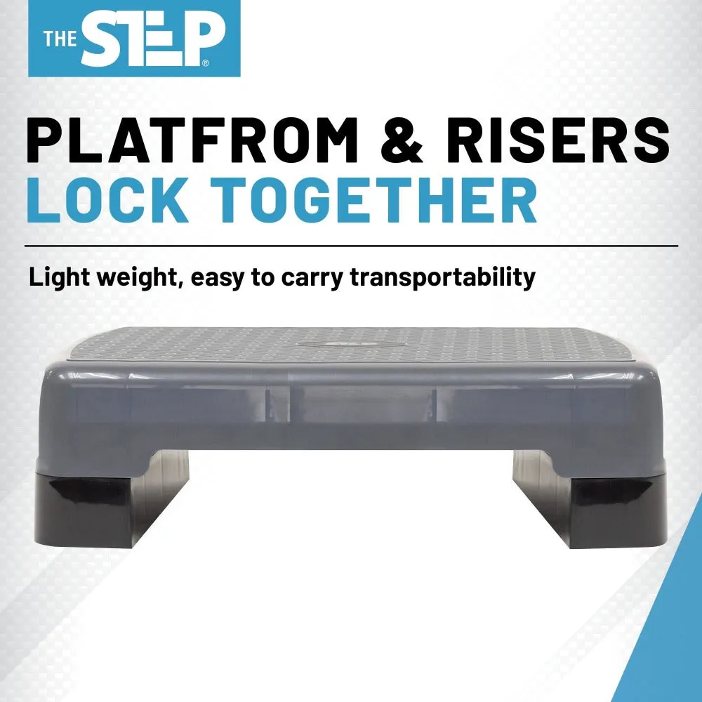 The Step - Adjustable Mini Aerobic Step Platform for Cardio & Strength Training