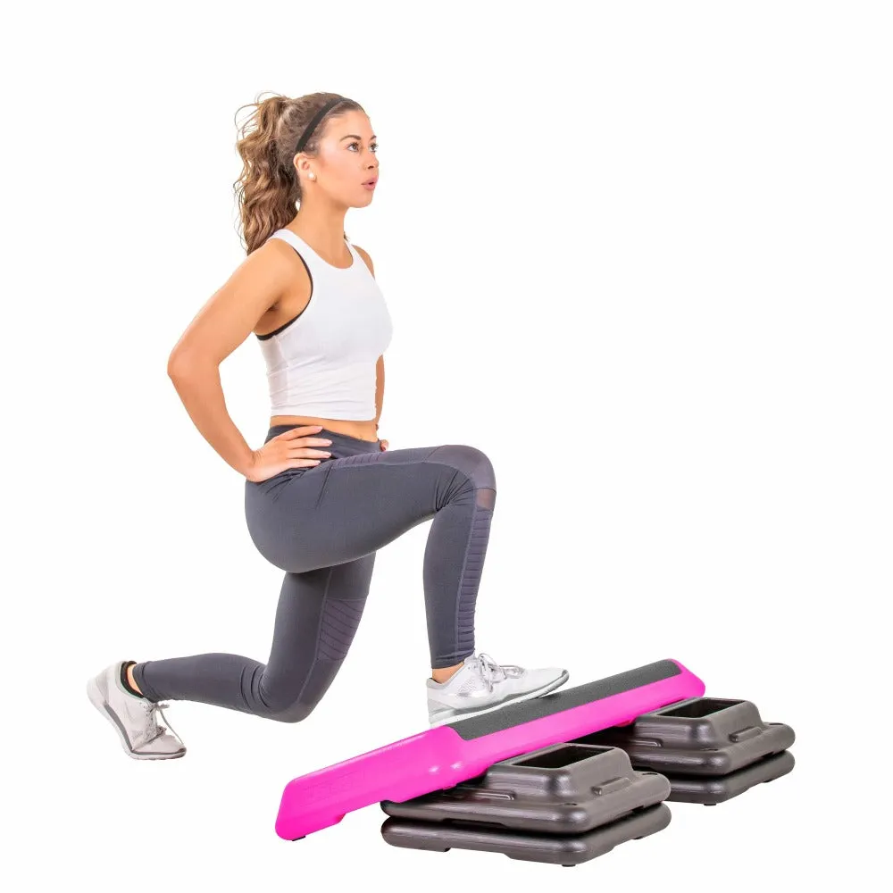 The Step Club Size Platform With 2 Freestyle and 2 Original Risers - Pink