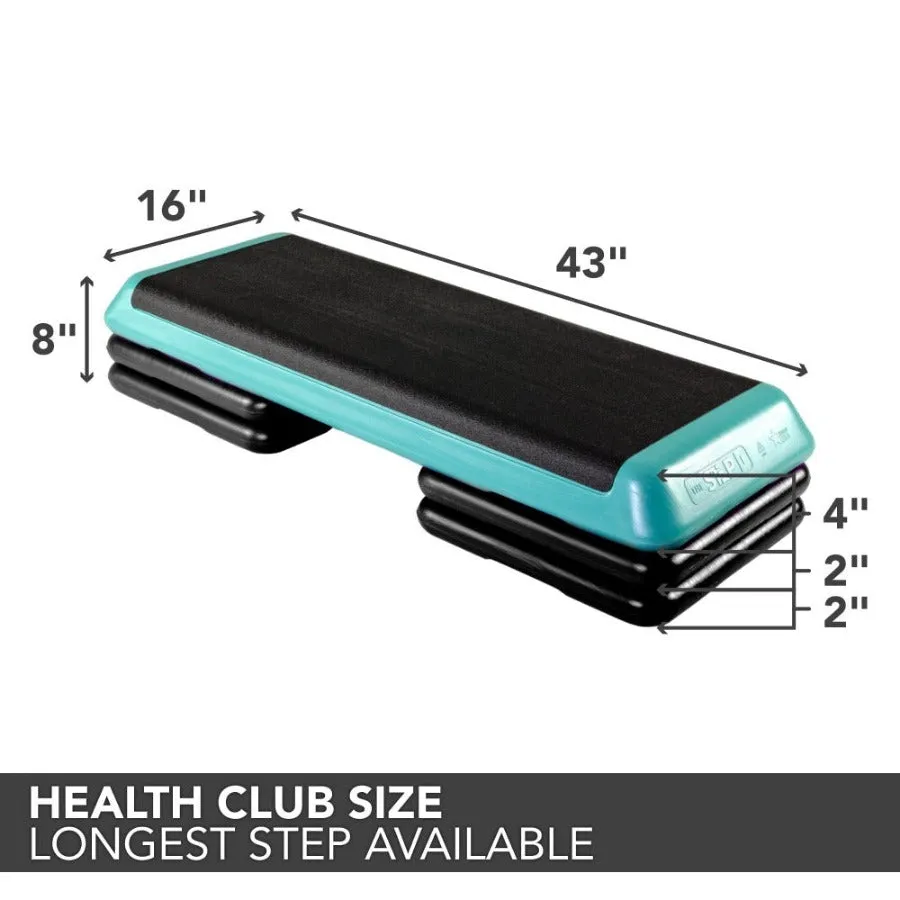 The Step Health Club Platform With 4 Original Risers - Teal