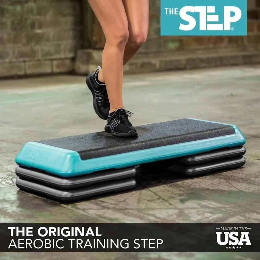 The Step Health Club Platform With 4 Original Risers - Teal