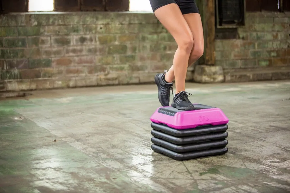 The Step High Step Platform with 4 Risers - Pink