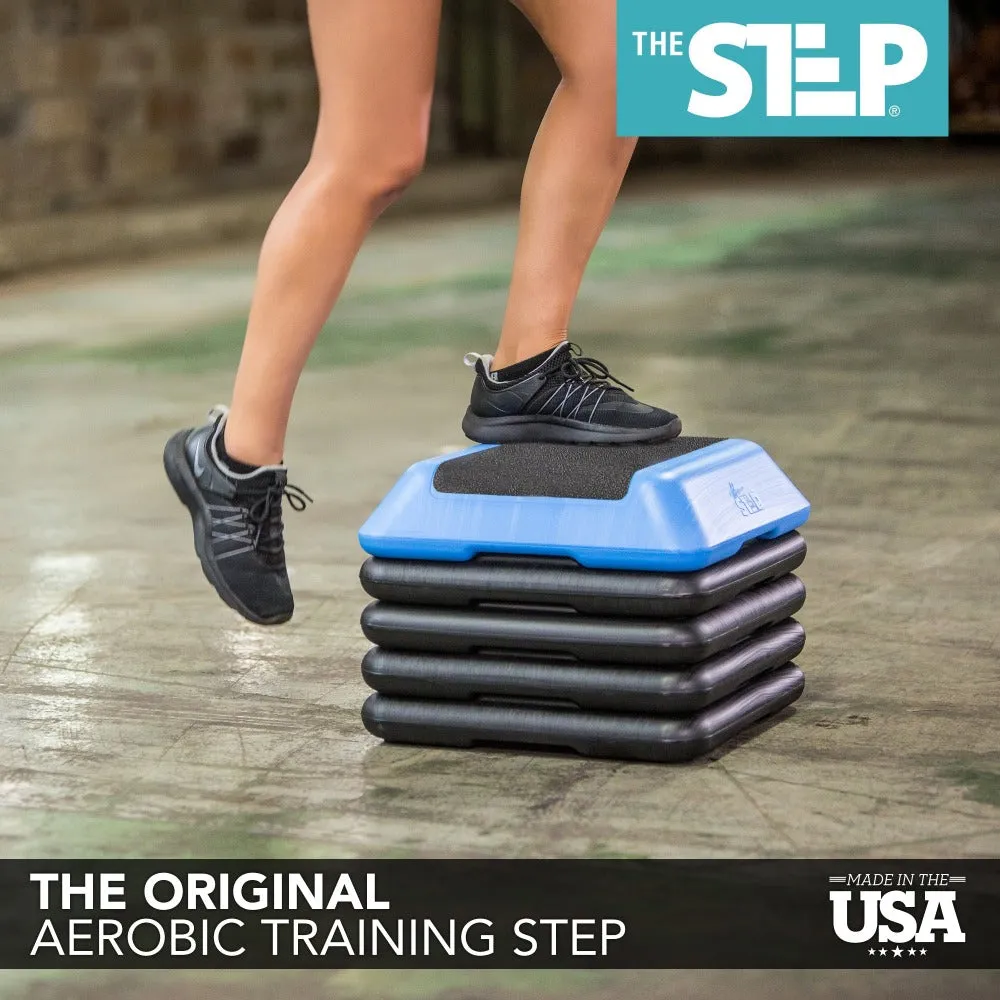 The Step High Step Platform with Four (4) Risers - Blue