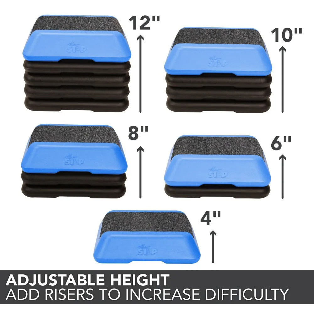 The Step High Step Platform with Four (4) Risers - Blue