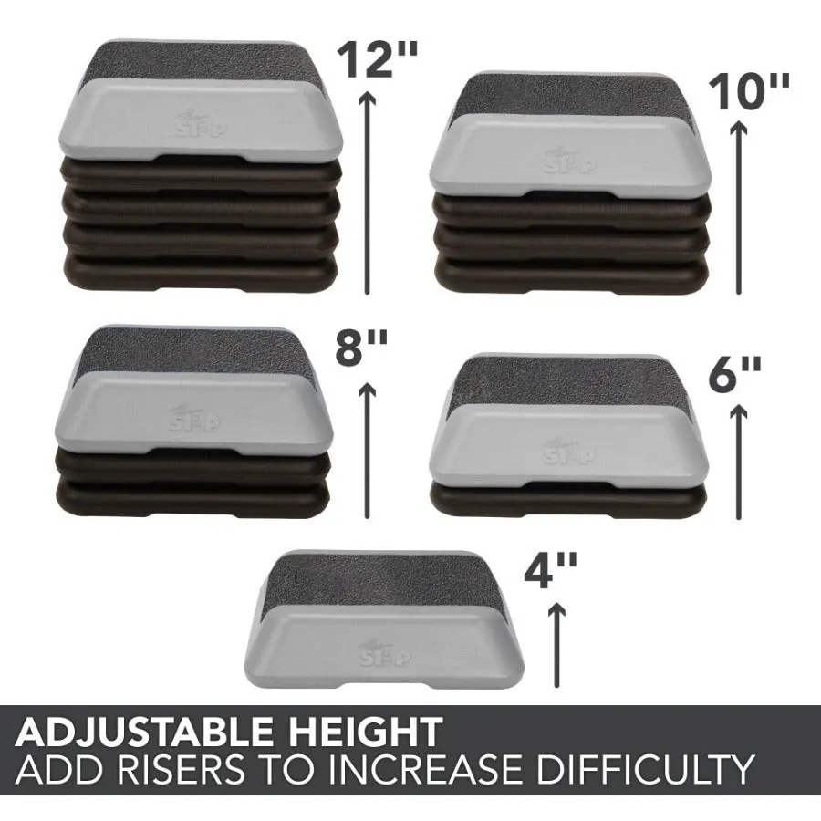 The Step High Step Platform with Four (4) Risers - Grey