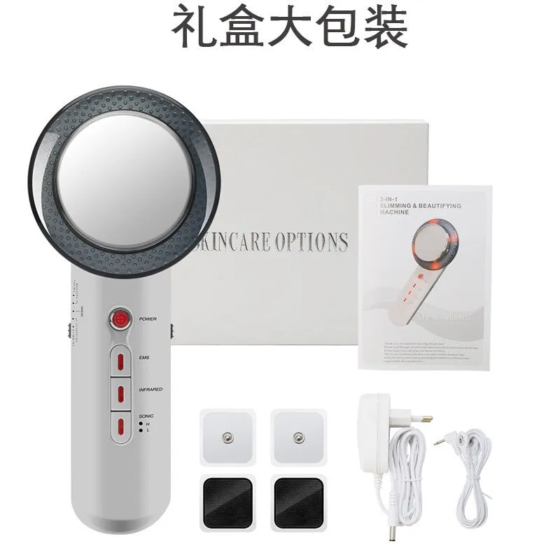 Three-in-one slimmer ultrasonic EMS physiotherapy machine shaped body gauge ultrasonic introduction massage beauty instrument