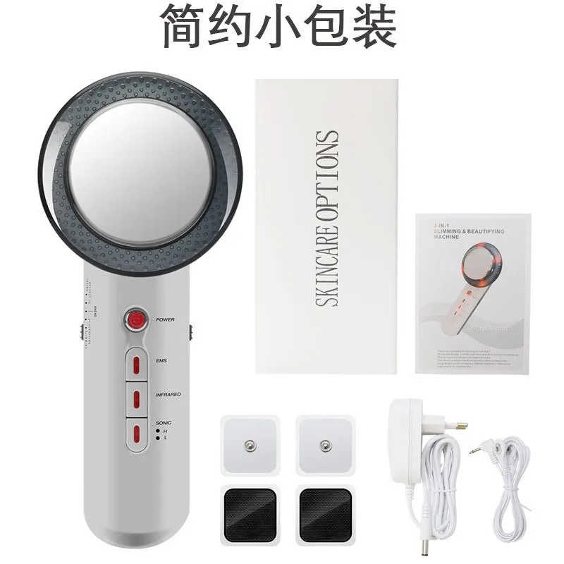 Three-in-one slimmer ultrasonic EMS physiotherapy machine shaped body gauge ultrasonic introduction massage beauty instrument