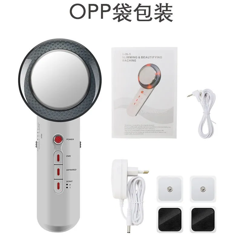 Three-in-one slimmer ultrasonic EMS physiotherapy machine shaped body gauge ultrasonic introduction massage beauty instrument