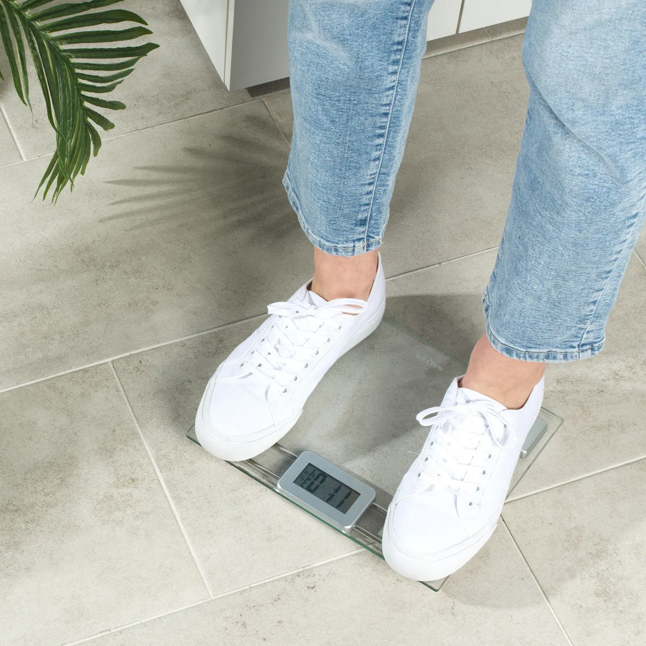 Toughened Glass Digital Bathroom Scale - Clear