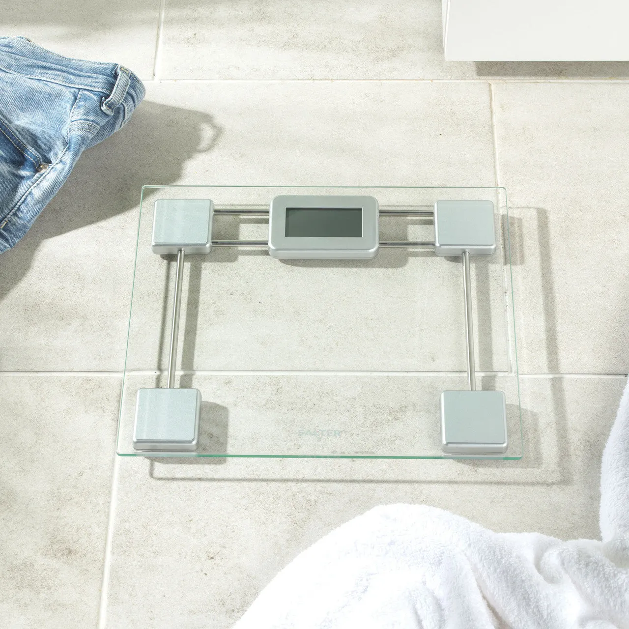 Toughened Glass Digital Bathroom Scale - Clear