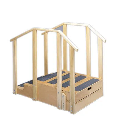 Training stairs, convertible, 4 and 8 steps with platform, 36" x 36" platform