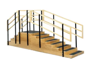 Training stairs, convertible, 4 and 8 steps with platform, 36" x 36" platform