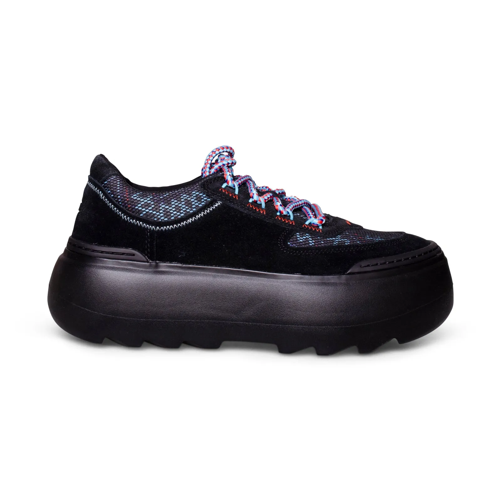 UGG Marin Mega Lace Heritage Braid Black Sneakers - Women's