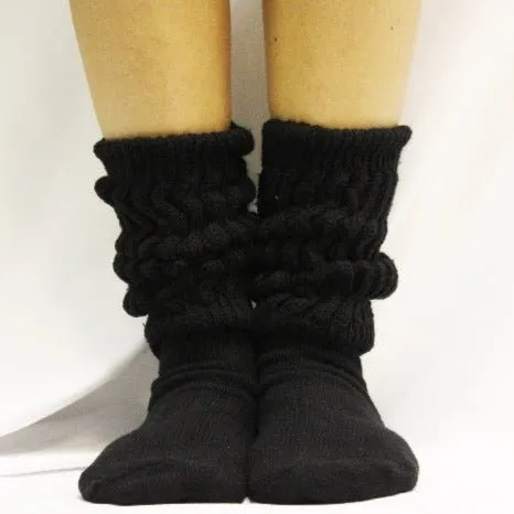 ULTIMATE  cotton  slouch socks 10-13 larger size - black