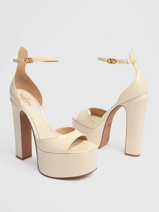 Valentino Garavani   155mm Tan-go patent leather pumps 