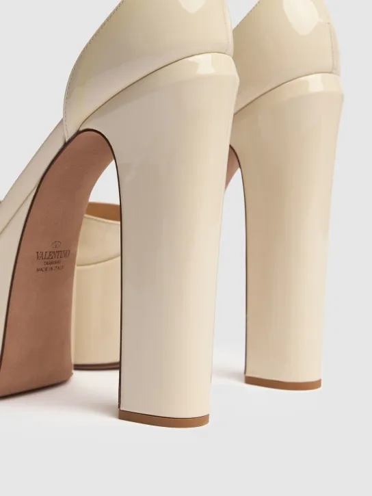 Valentino Garavani   155mm Tan-go patent leather pumps 