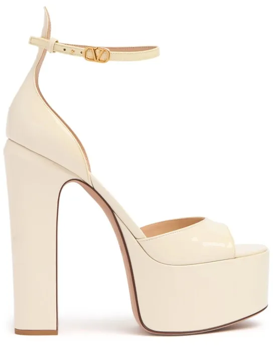 Valentino Garavani   155mm Tan-go patent leather pumps 