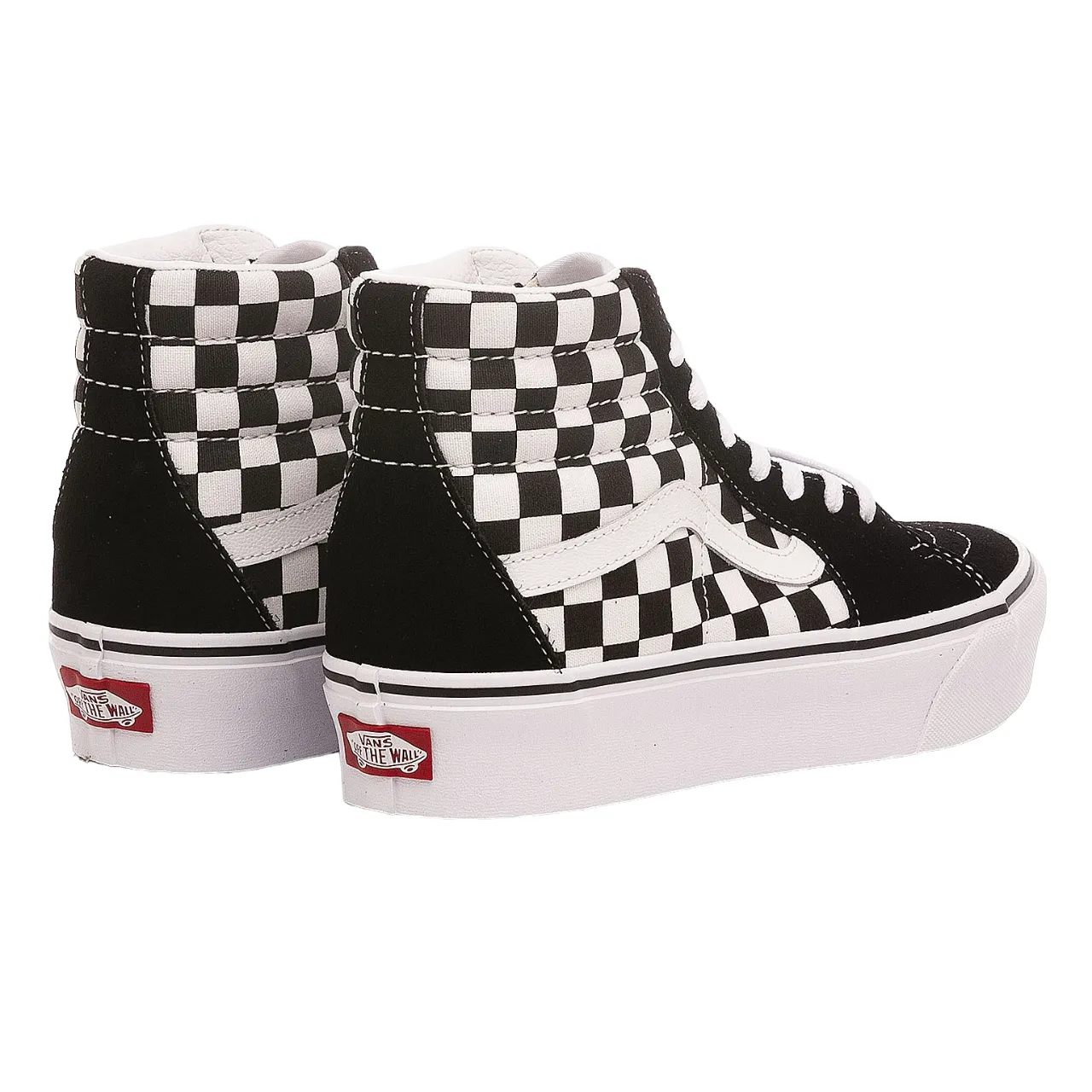 Vans scarpa sneakers alta da donna con zeppa SK8-Hi VN0A3TKNQXH1 nero-bianco