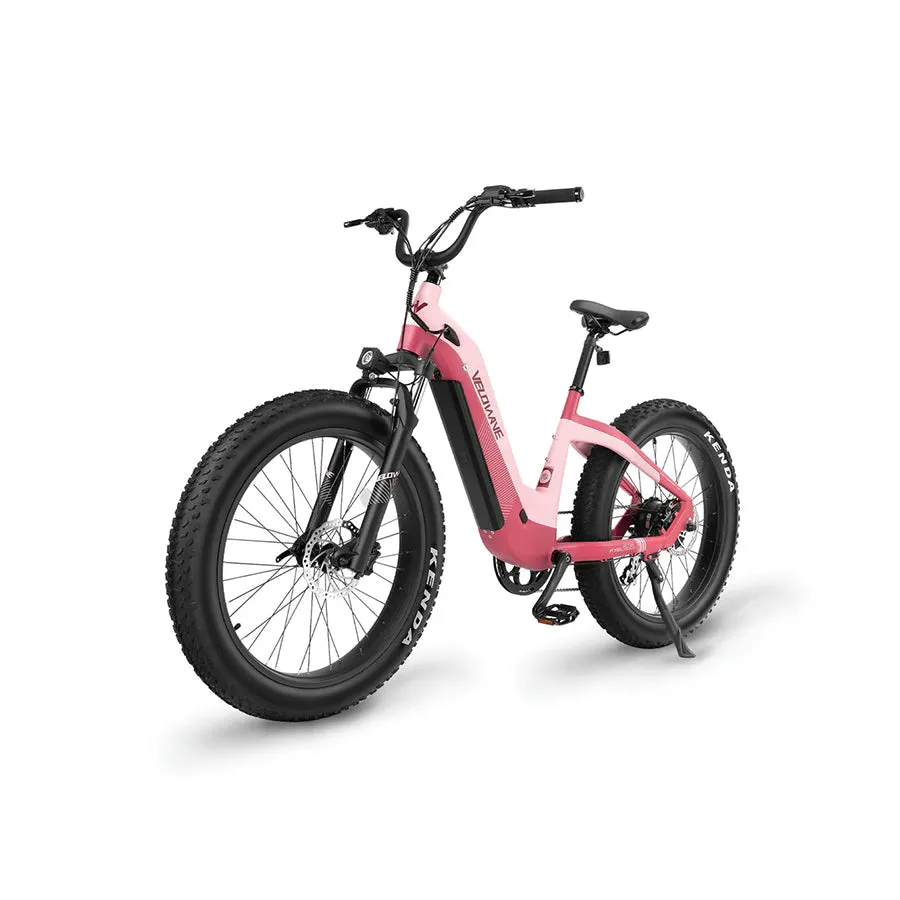 Velowave Grace 2.0 - Step-Through All-Terrain Fat Tire Electric Bike - Top Speed 28mph - 750W