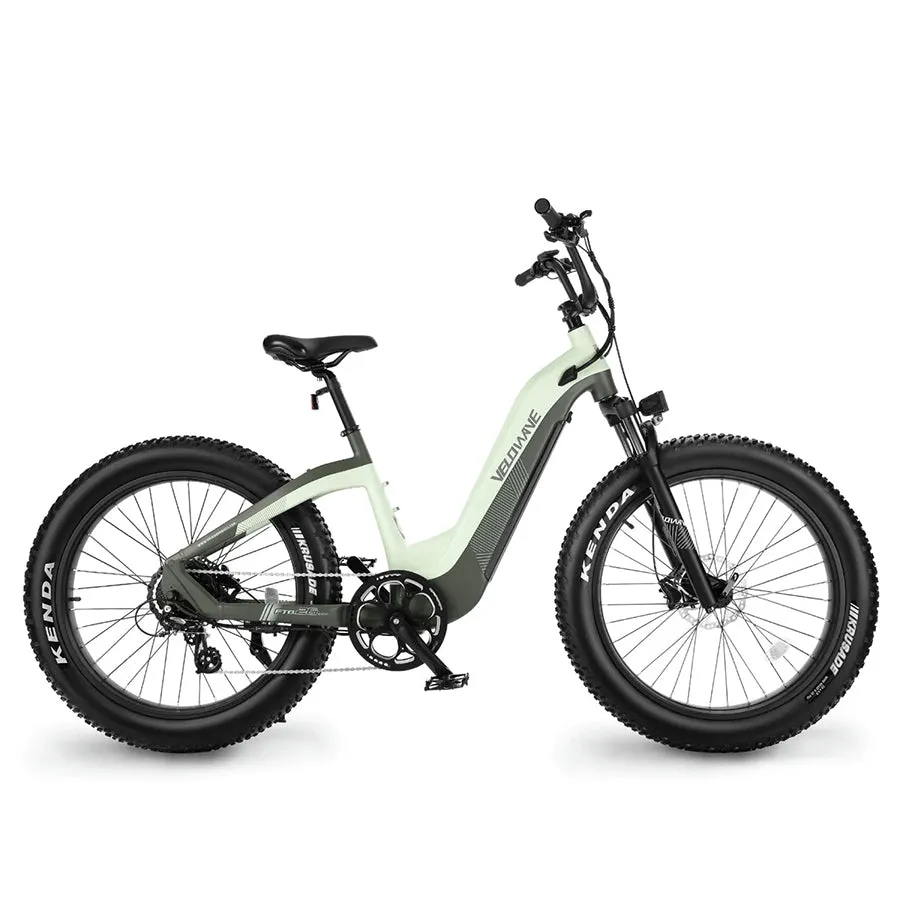 Velowave Grace 2.0 - Step-Through All-Terrain Fat Tire Electric Bike - Top Speed 28mph - 750W