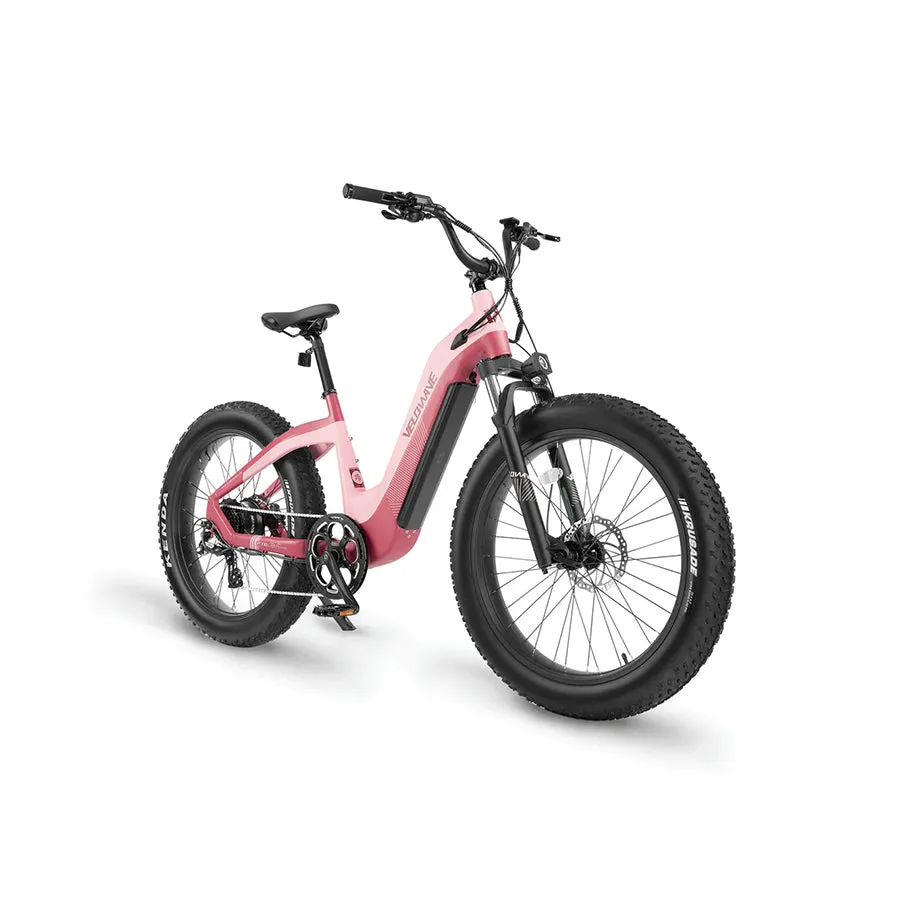 Velowave Grace 2.0 - Step-Through All-Terrain Fat Tire Electric Bike - Top Speed 28mph - 750W