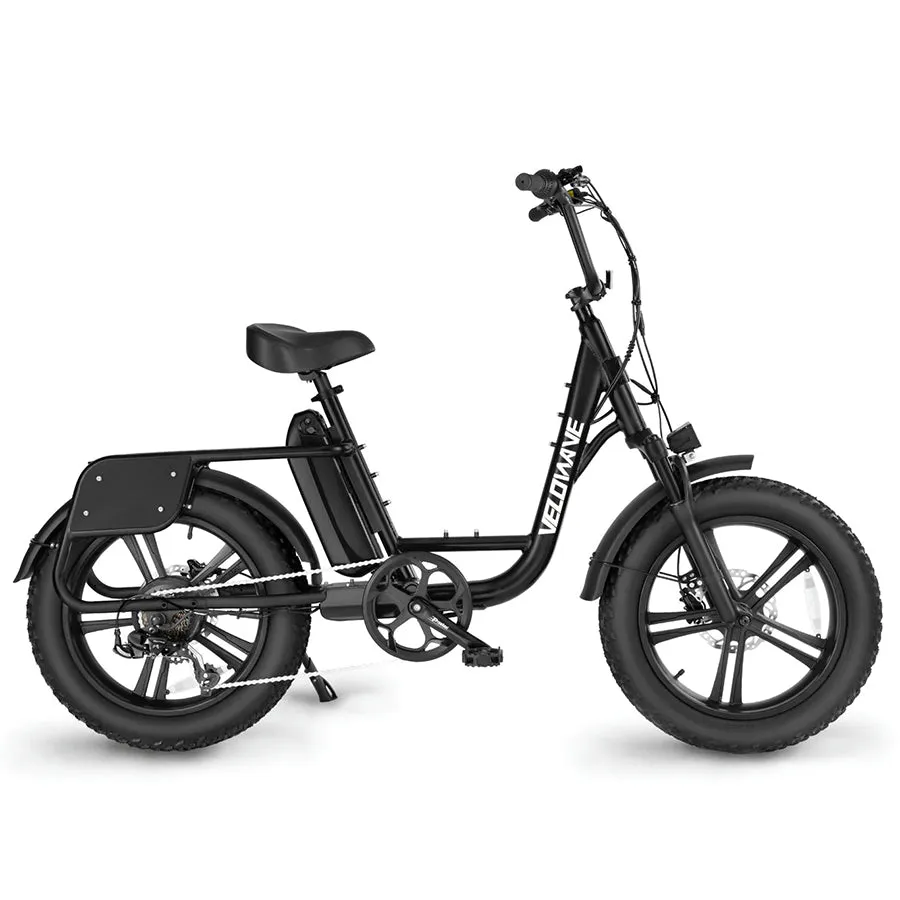 Velowave Prado S - Commuter Step-Through Fat Tire Electric Bike - Top Speed 25mph - 750W