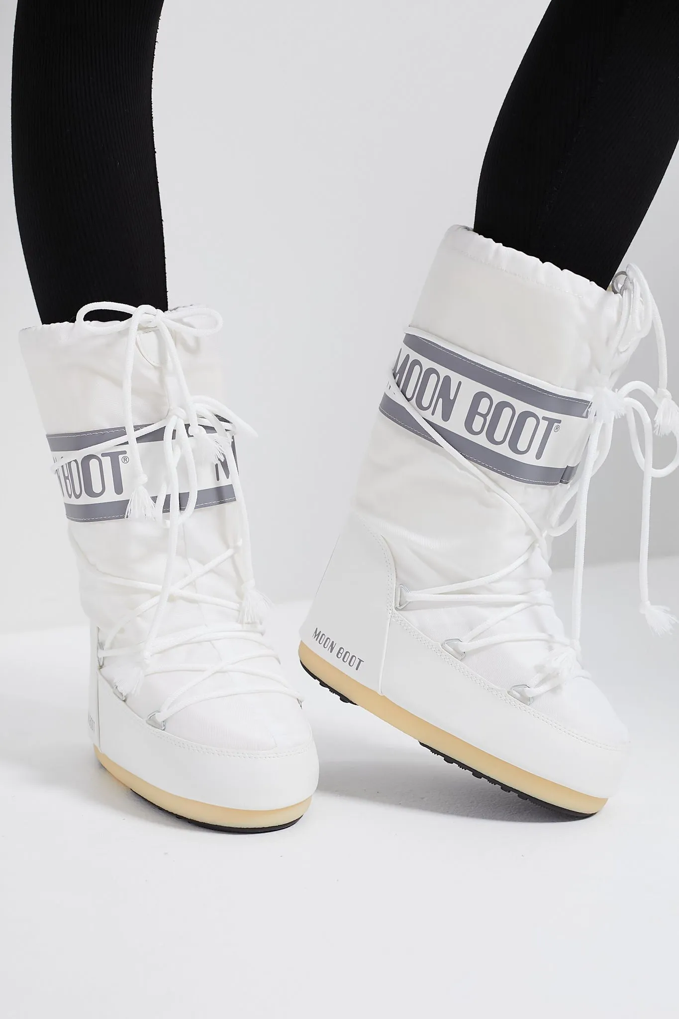 White Icon Nylon Boots