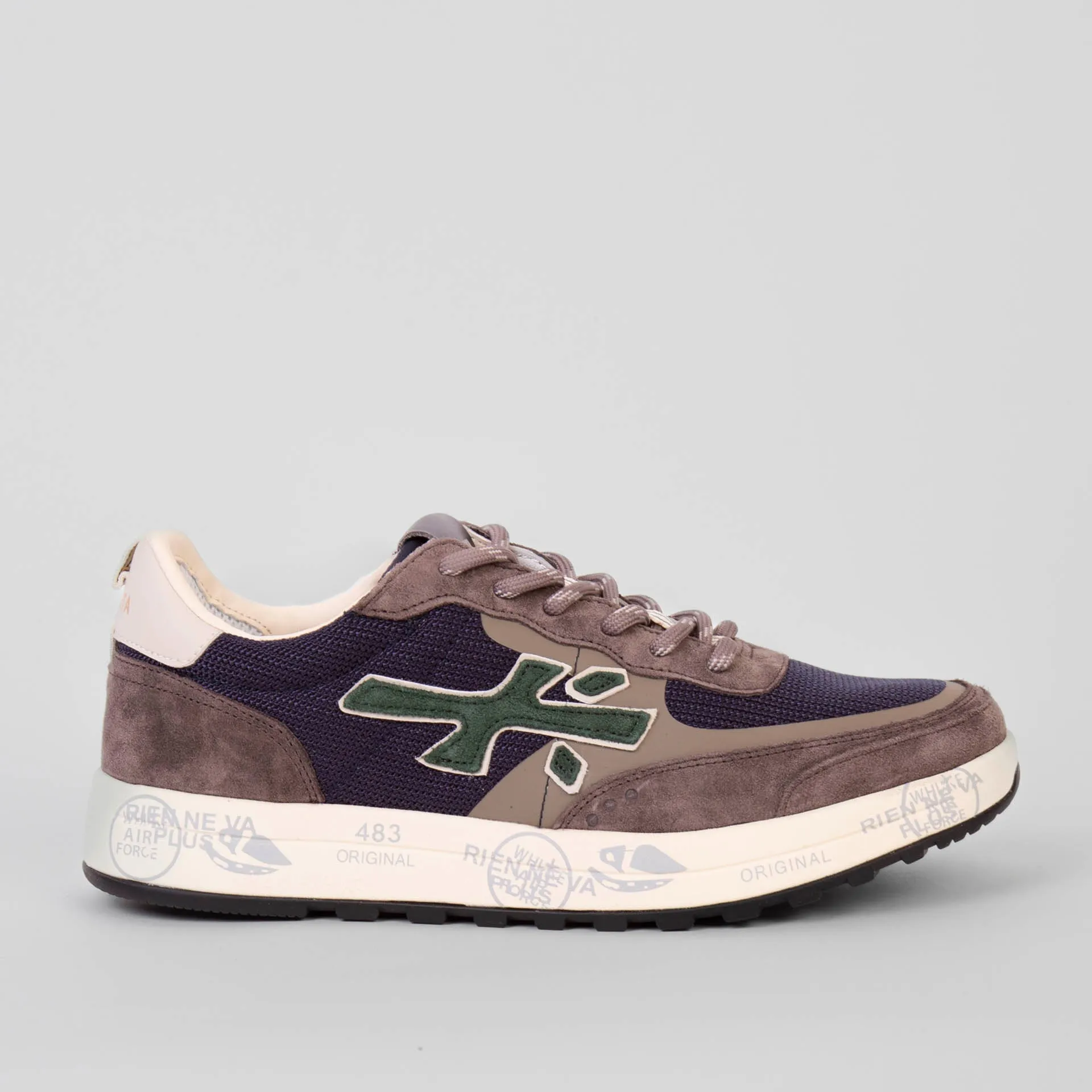 WHITE PREMIATA SNEAKERS NOUS 6858 BLUE