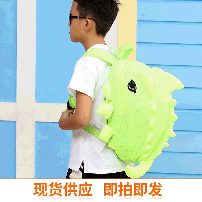 Wholesale Cross-Border Student Schoolbag Male  New Three-Dimensional Cartoon Dinosaur Monster Backpack Children Travel Backpack