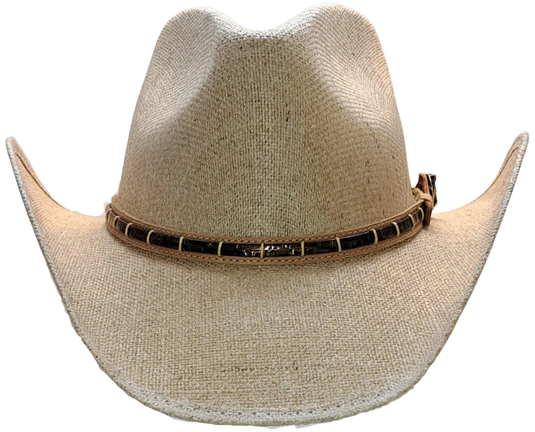 WINSTON Austin Jute Straw Cowboy Hat with Pinchfront Crown