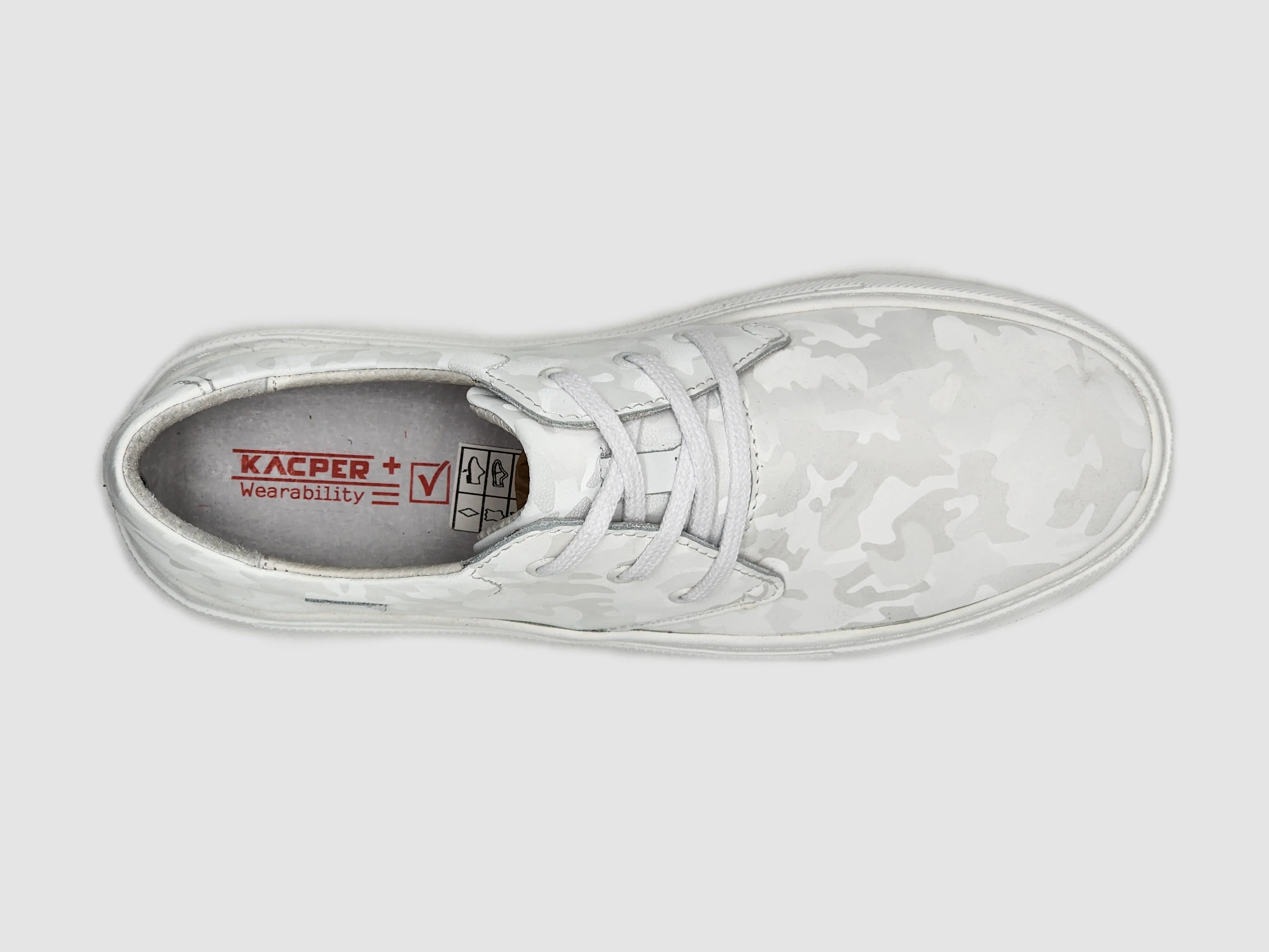 Women's Camo Leather Sneaker - White