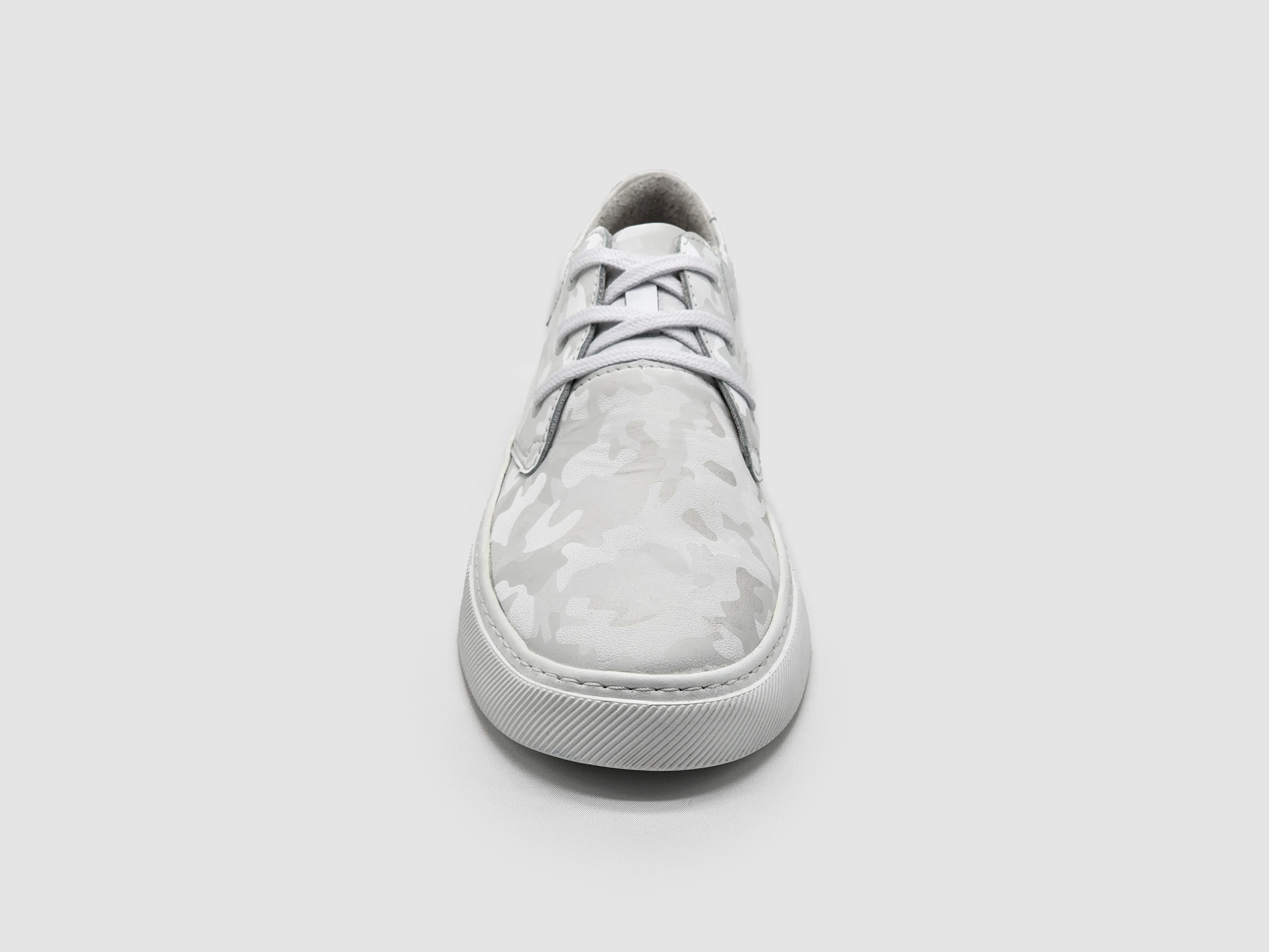 Women's Camo Leather Sneaker - White