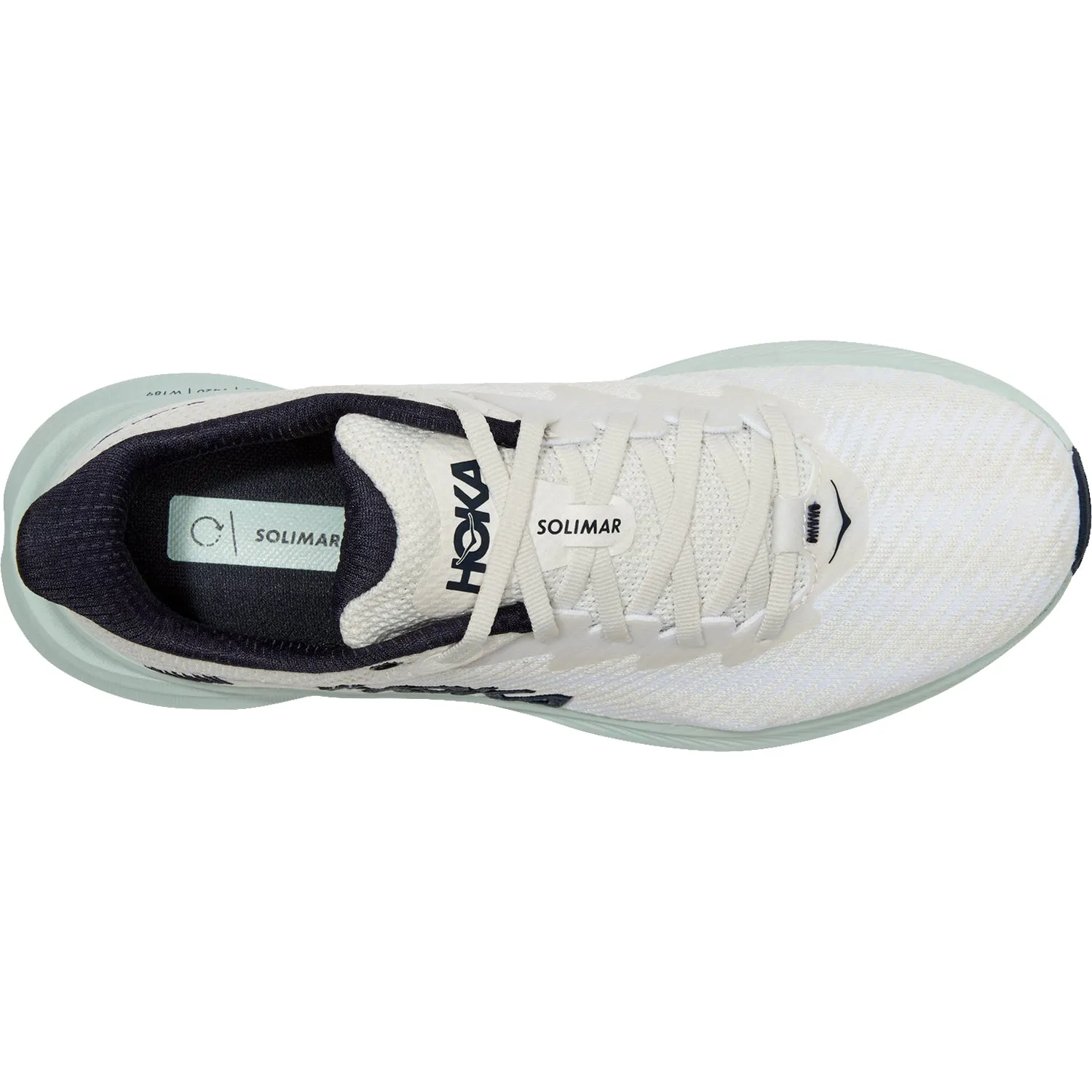 Women's Hoka Solimar Blanc De Blanc/Blue Glass Mesh