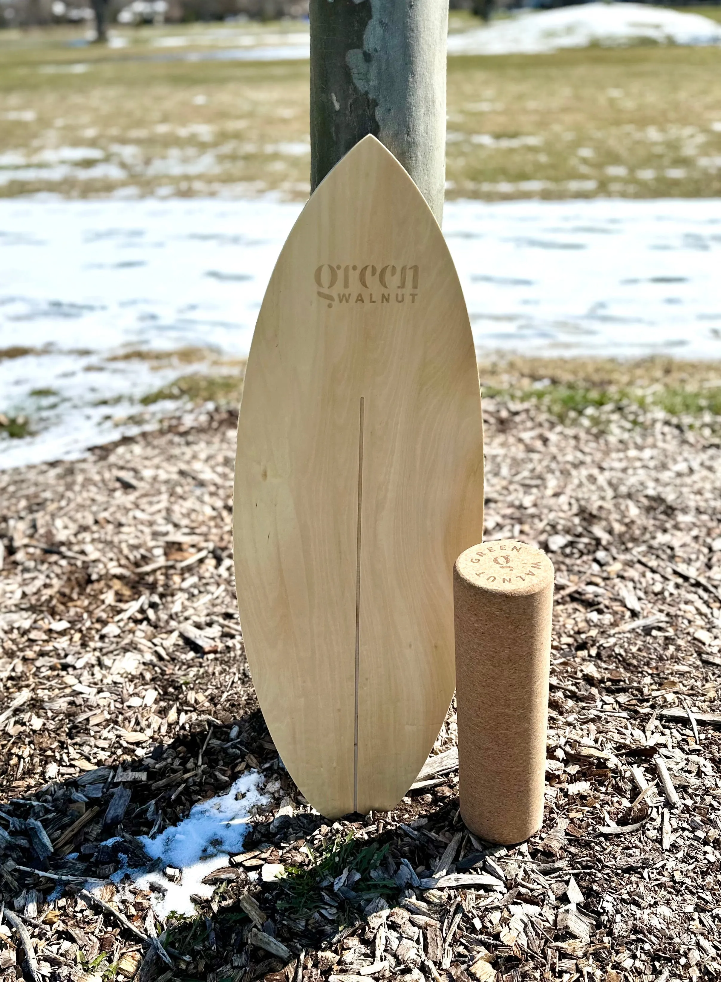 Wooden Balance Board | Surfing Balance Board With Cork Roller