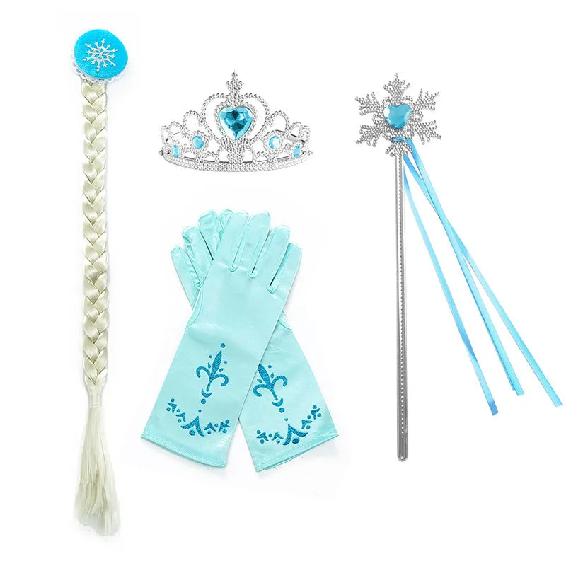 Xiangtuibao Sleeveless Elsa's Princess Dress Frozen Elsa Elsa Girl's Dress Blue Pettiskirt Cross-Border Hair Generation