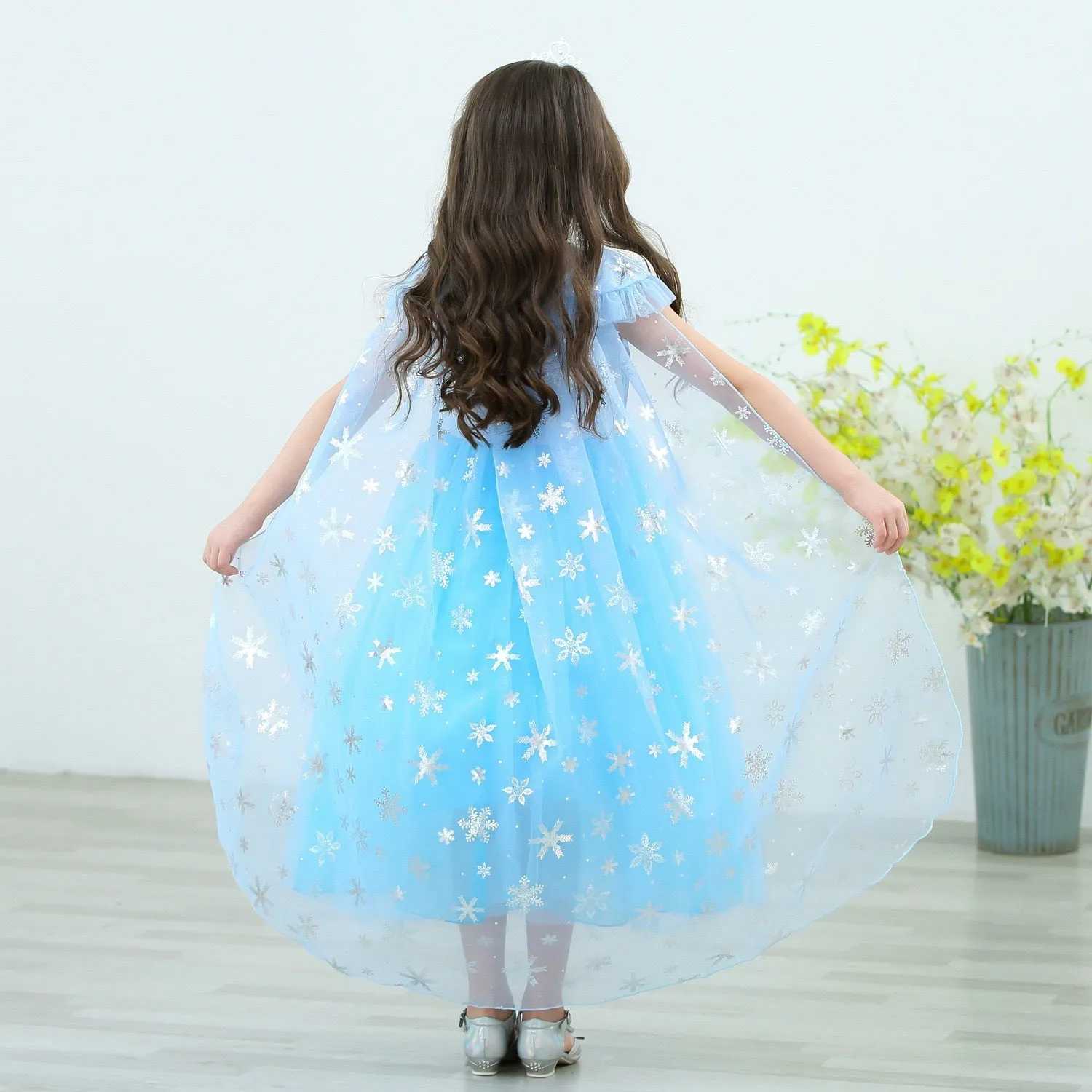 Xiangtuibao Sleeveless Elsa's Princess Dress Frozen Elsa Elsa Girl's Dress Blue Pettiskirt Cross-Border Hair Generation