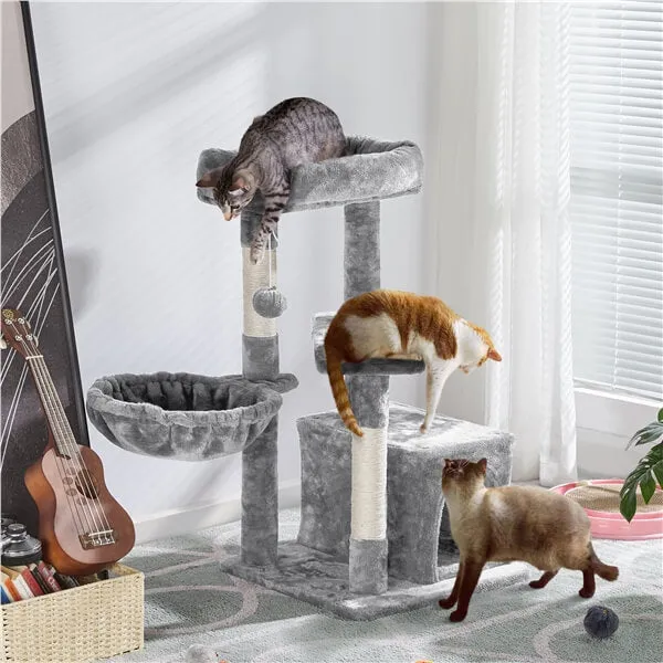 Yaheetech  34.5″ Height Cat Tree with Condo