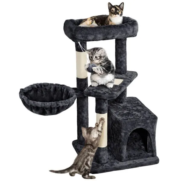 Yaheetech  34.5″ Height Cat Tree with Condo