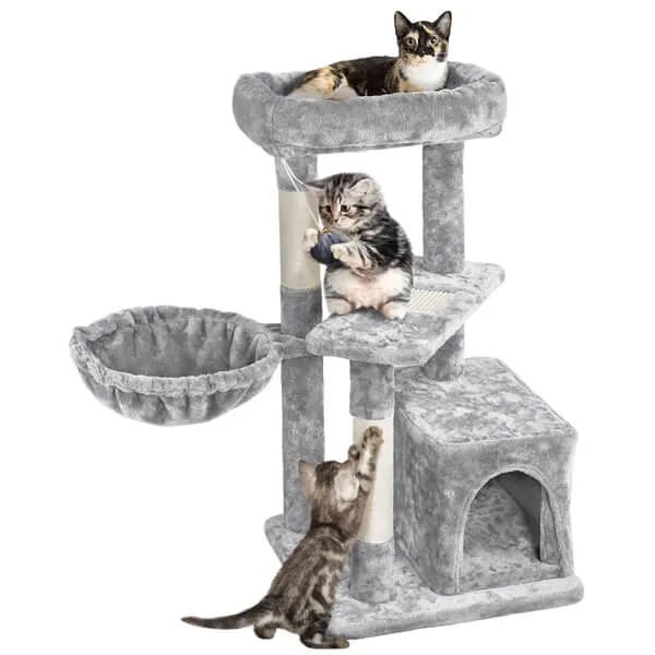 Yaheetech  34.5″ Height Cat Tree with Condo