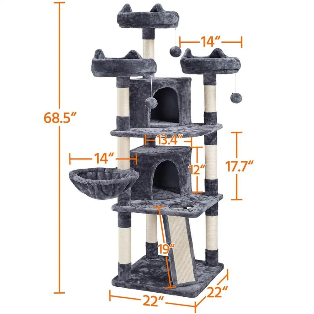 Yaheetech 68.5in Multi-Level Cat Tree