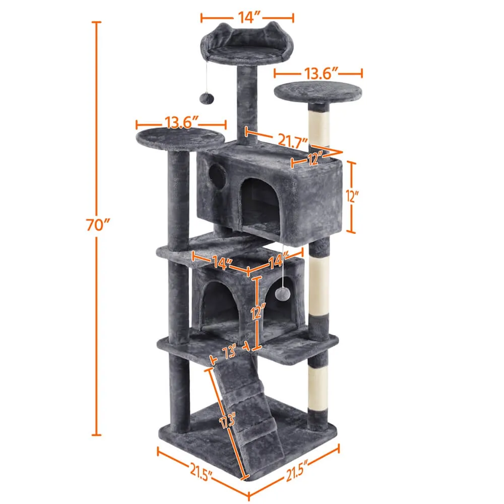 Yaheetech 70in Multi-Level Cat Tree