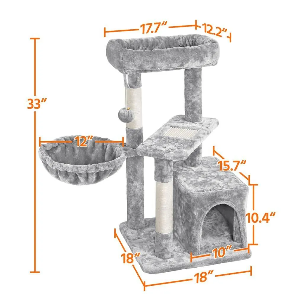 Yaheetech Cat Tree Tower 33 Inch