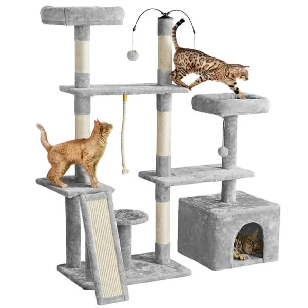 Yaheetech Multilevel Plush Cat Tree 53.5 inch